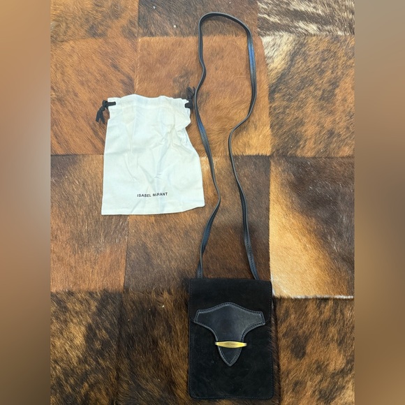 Isabel Marant Black Suede Mini Crossbody Bag - Picture 3 of 8